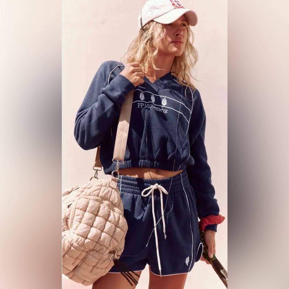 NWOT Free People Movement Seeing Double Set in Midnight Navy size M